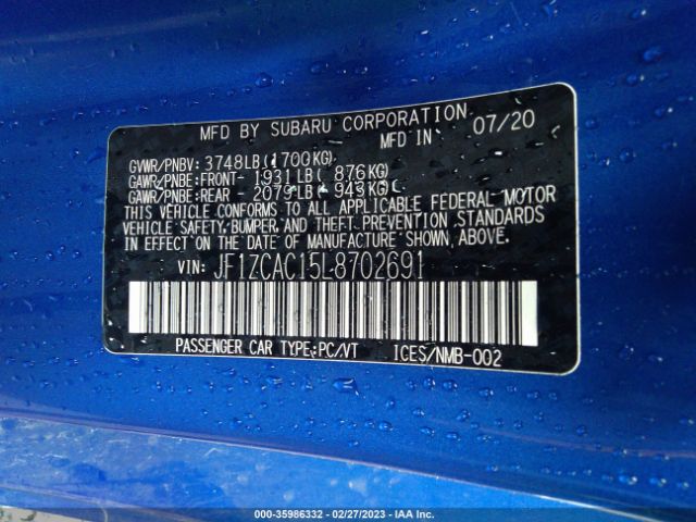 JF1ZCAC15L8702691 Subaru Brz Limited