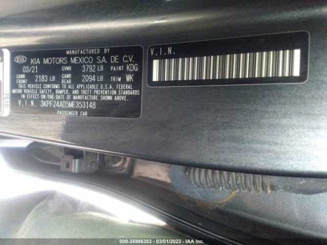 3KPF24AD5ME353148 KIA Forte Lxs