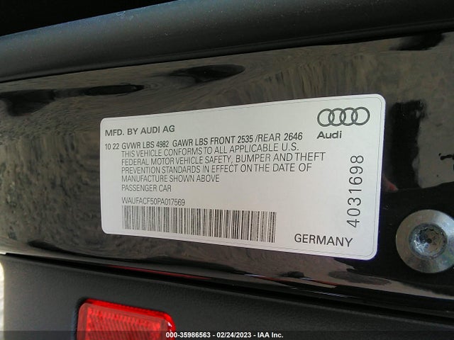 2023 Audi A5, VIN: WAUFACF50PA017569