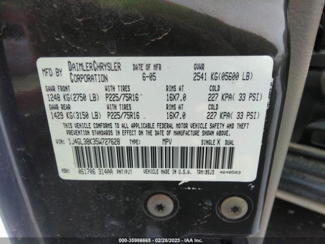 1J4GL38K35W727628 Jeep Liberty Renegade