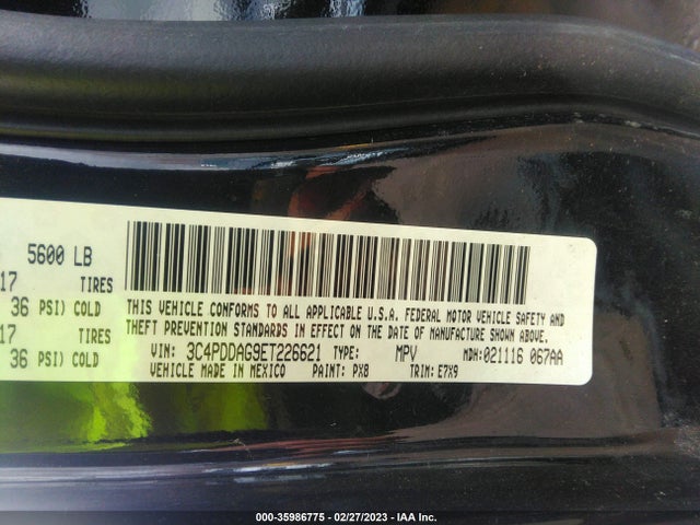 Dodge JOURNEY SE 2014 3C4PDDAG9ET226621 Image 9