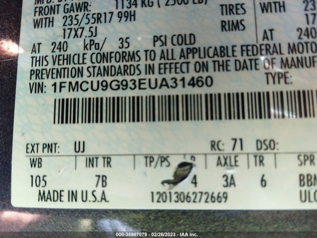 Ford ESCAPE SE 2014 1FMCU9G93EUA31460 Image 10