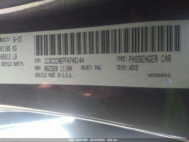 Chrysler 200 Limited 2015 1C3CCCAB7FN746144 Image 9