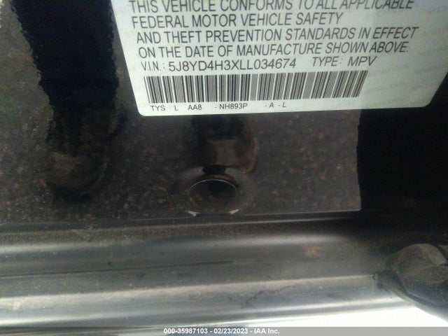 Acura MDX 2020 5J8YD4H3XLL034674 Image 9