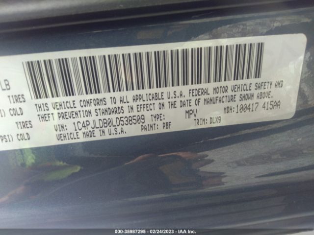 1C4PJLDB0LD538509 Jeep Cherokee Limited