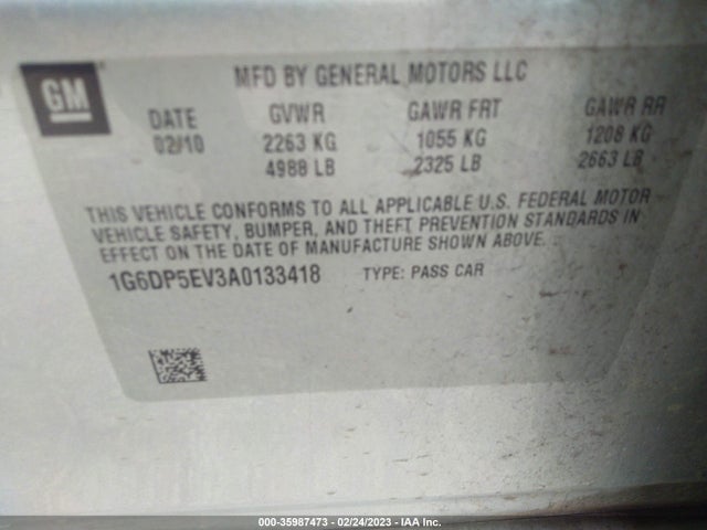 Cadillac Cts Sedan Premium 2010 1G6DP5EV3A0133418 Image 9