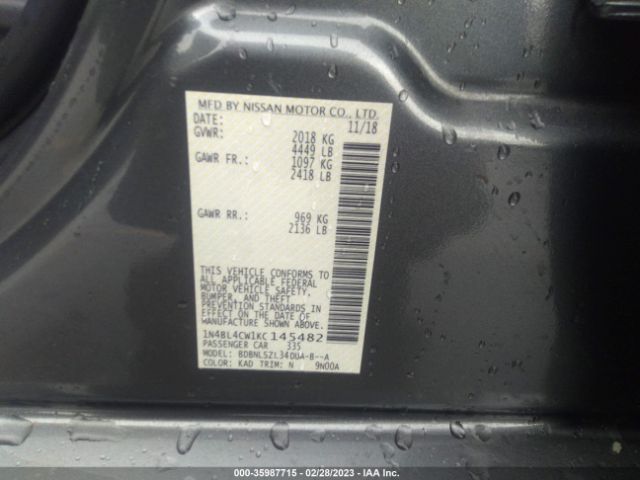 1N4BL4CW1KC145482 Nissan Altima 2.5 Sr