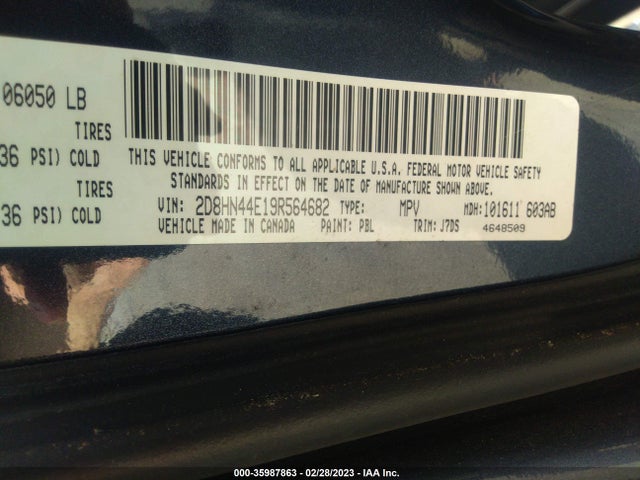 Dodge Grand Caravan Se 2009 2D8HN44E19R564682 Image 10
