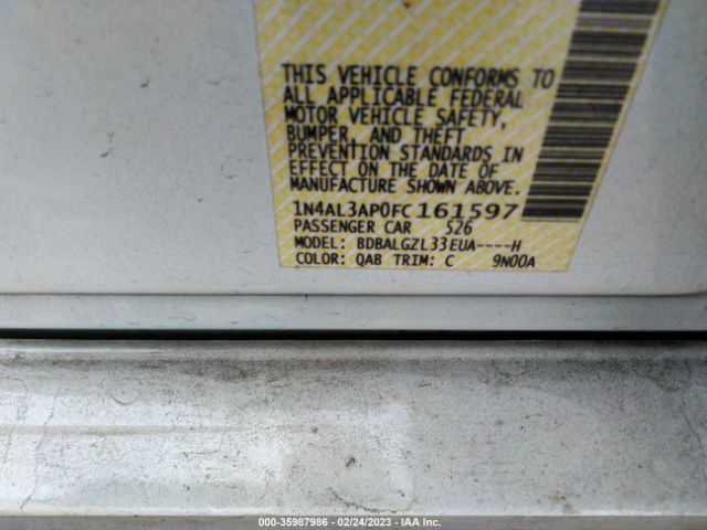 1N4AL3AP0FC161597 Nissan Altima 2.5 S