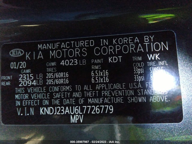 2020 Kia Soul, VIN: KNDJ23AU6L7726779