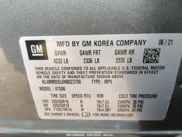2022 Buick Encore, VIN: KL4MMDSL0NB023708