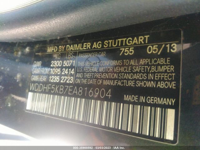 WDDHF5KB7EA816904 Mercedes-Benz E-class E 350