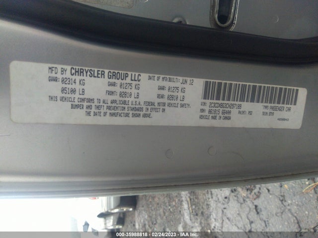 Dodge Charger Se 2012 2C3CDXBG3CH297189 Image 10