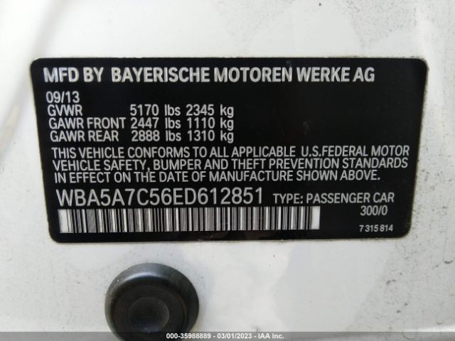 WBA5A7C56ED612851 BMW 5 Series 528i Xdrive