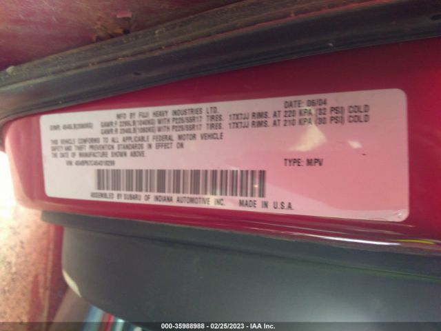 4S4BP67C454318299 Subaru Legacy Wagon (natl) Outback Xt Ltd