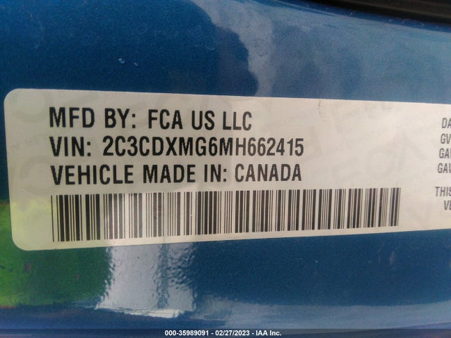 Dodge Charger 2021 2C3CDXMG6MH662415 Image 23