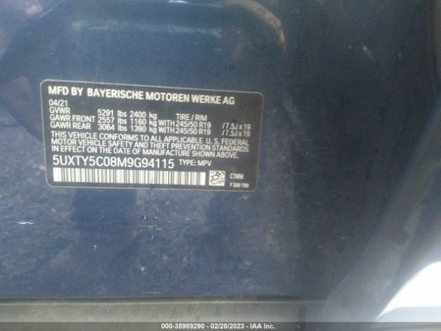 5UXTY5C08M9G94115 BMW X3 Xdrive30i