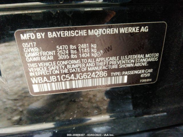 WBAJB1C54JG624286 BMW 5 Series 530e Xdrive Iperformance