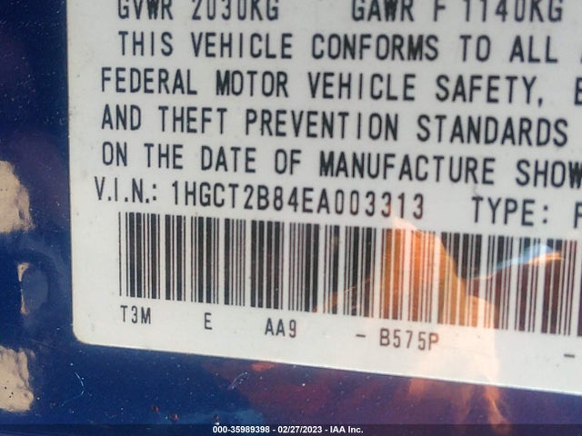 Honda Accord Coupe Ex-l 2014 1HGCT2B84EA003313 Image 9