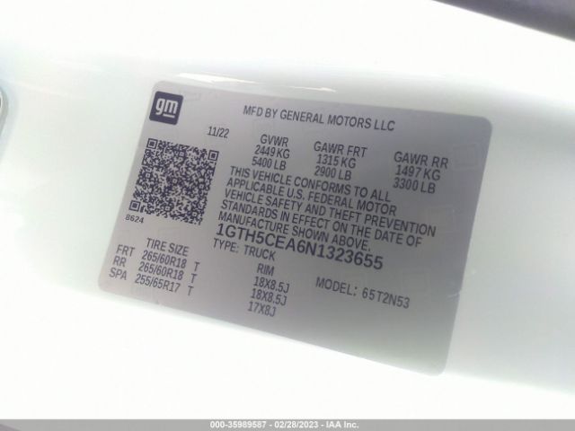 1GTH5CEA6N1323655 GMC Canyon 2wd Elevation
