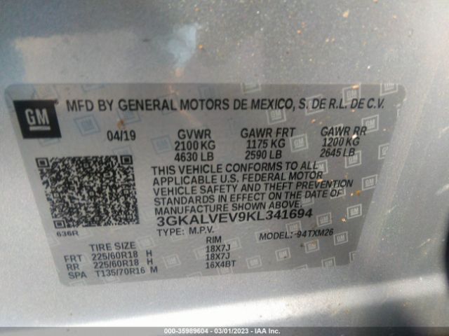 3GKALVEV9KL341694 GMC Terrain Slt