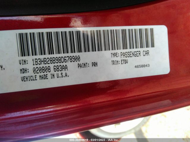1B3HB28B98D678900 Dodge CALIBER SE