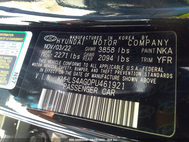 Hyundai ELANTRA SEL 2023 KMHLS4AG0PU461921 Image 9