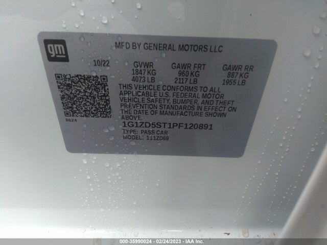 Chevrolet MALIBU LT 2023 1G1ZD5ST1PF120891 Image 11