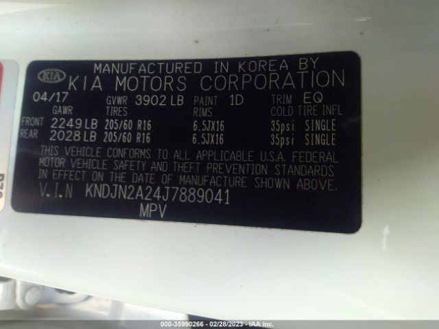 KNDJN2A24J7889041 KIA Soul Base