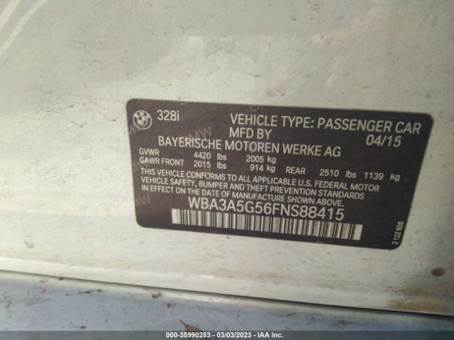 WBA3A5G56FNS88415 BMW 3 Series 328i