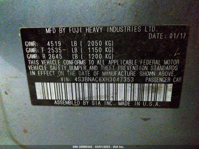 4S3BNAC6XH3047353 Subaru Legacy Premium