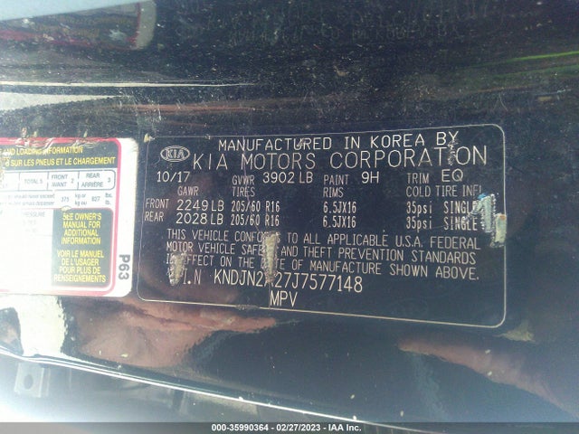 KIA Soul Base 2018 KNDJN2A27J7577148 Image 9