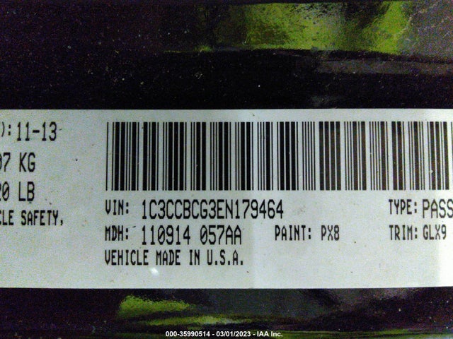 1C3CCBCG3EN179464 Chrysler 200 Limited