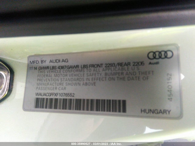 WAUACGFFXF1076552 Audi A3 1.8t Premium