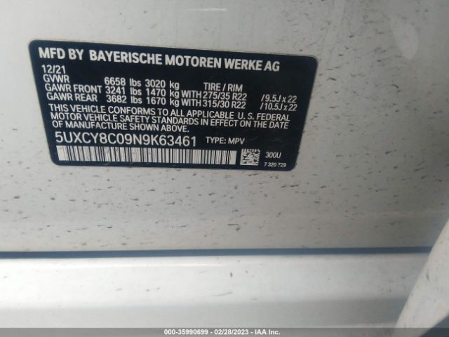 5UXCY8C09N9K63461 BMW X6 M50i