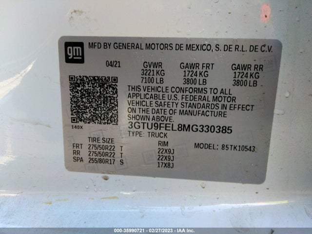 GMC Sierra 1500 Denali 2021 3GTU9FEL8MG330385 Image 9
