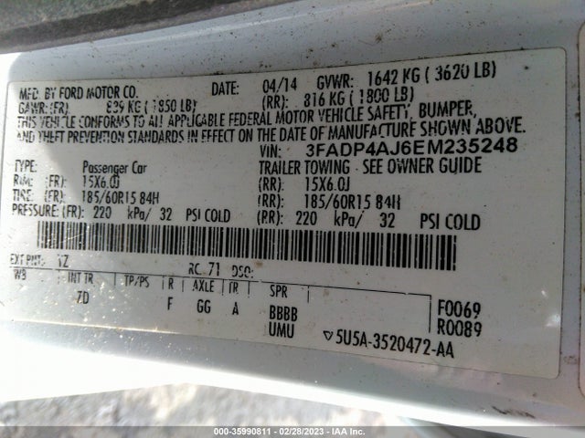Ford 2014 2014 3FADP4AJ6EM235248 Image 20