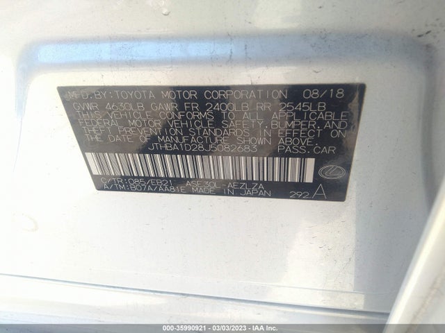 JTHBA1D28J5082683 Lexus Is Is 300