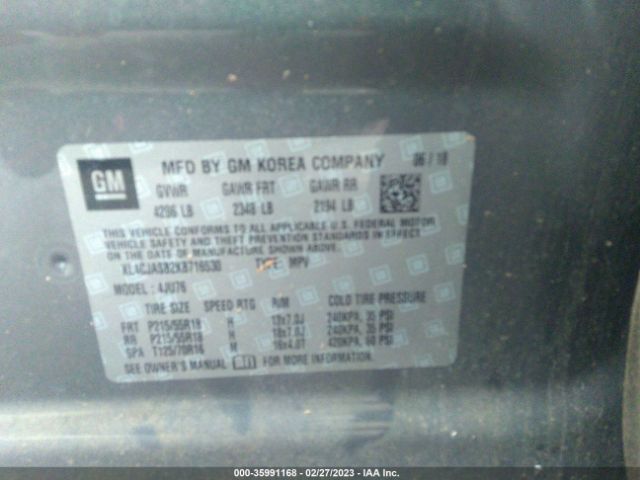 KL4CJASB2KB716530 Buick Encore Preferred