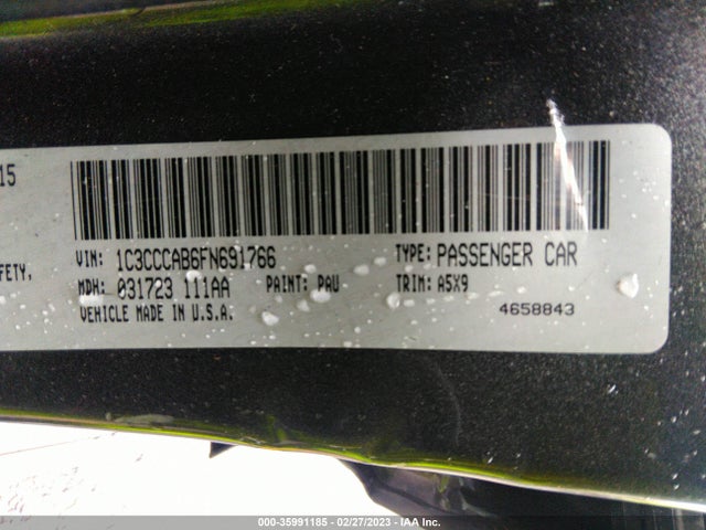 1C3CCCAB6FN691766 Chrysler 200 Limited