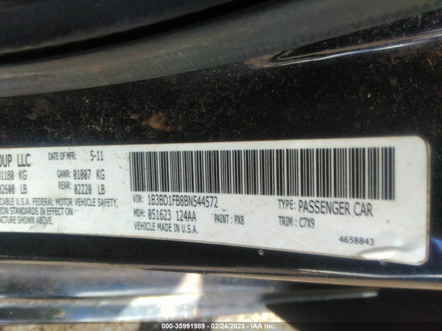 Dodge Avenger Mainstreet 2011 1B3BD1FB8BN544572 Image 10