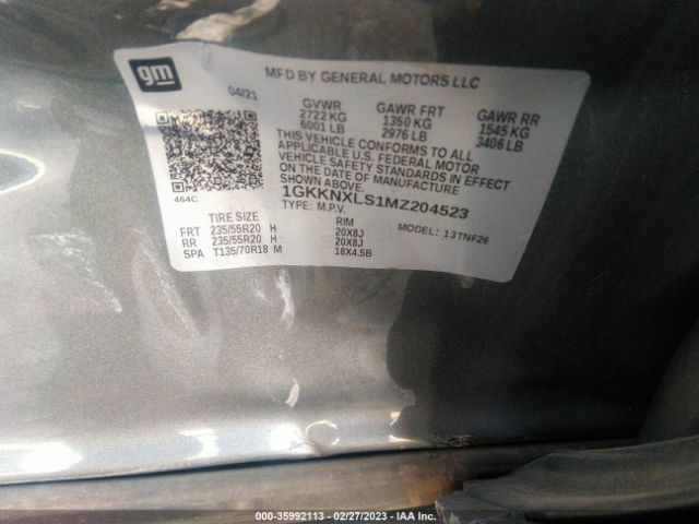 1GKKNXLS1MZ204523 GMC Acadia Denali