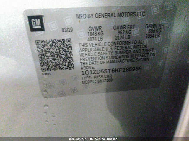 Chevrolet MALIBU LT 2019 1G1ZD5ST6KF185986 Image 10