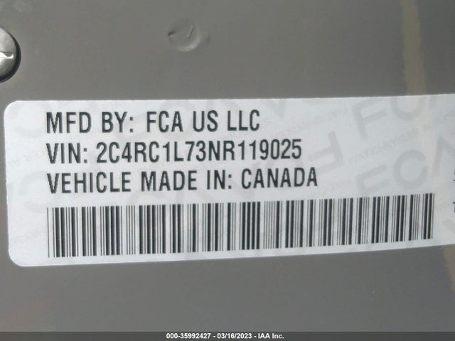 Chrysler Pacifica 2022 2C4RC1L73NR119025 Image 9