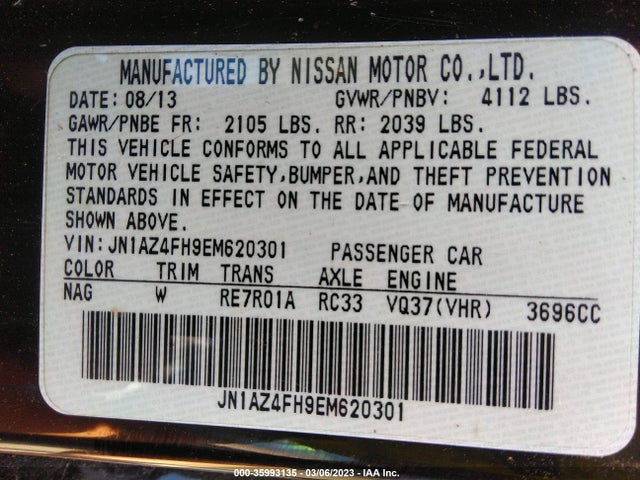 Nissan 370z Touring 2014 JN1AZ4FH9EM620301 Image 11