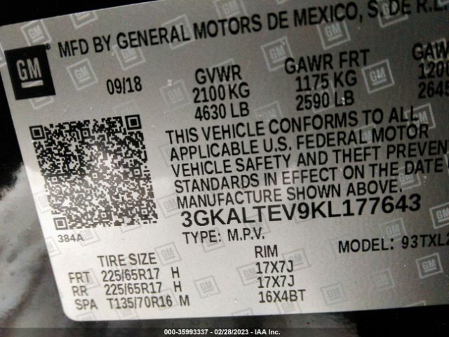 3GKALTEV9KL177643 GMC Terrain Sle