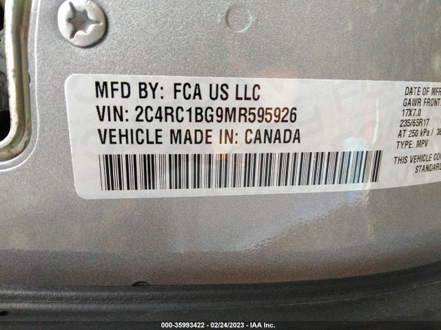 Chrysler Pacifica Touring L 2021 2C4RC1BG9MR595926 Image 9