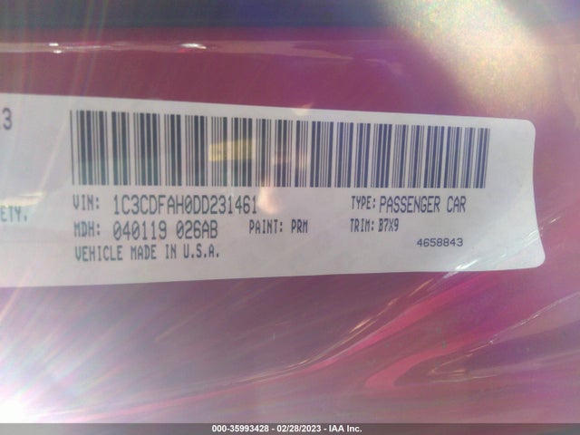 Dodge Dart Aero 2013 1C3CDFAH0DD231461 Image 11