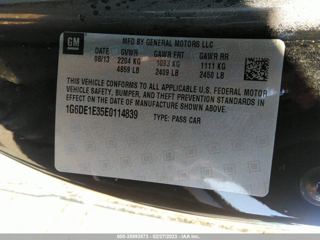 Cadillac CTS COUPE 2014 1G6DE1E35E0114839 Image 9