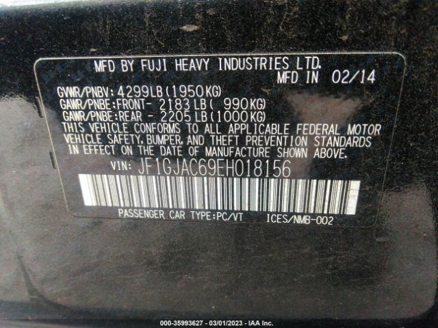 JF1GJAC69EH018156 Subaru Impreza Sedan Premium
